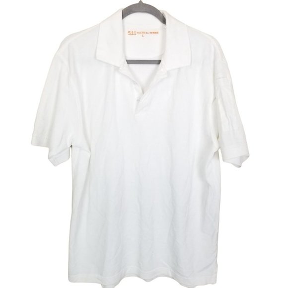 5.11 Tactical Series Other - 5.11 Tactical Series Mens L White Short Sleeves Po